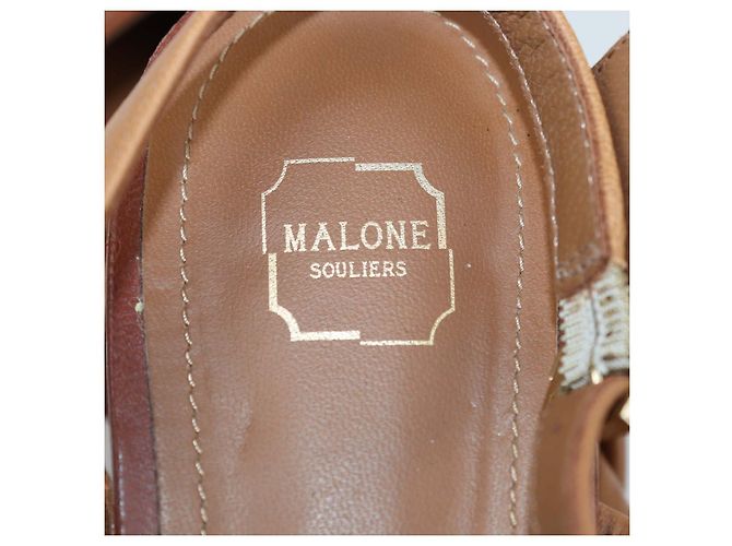 Autre Marque Décolleté slingback basse Maisie in pelle marrone Malone Souliers - vista 6