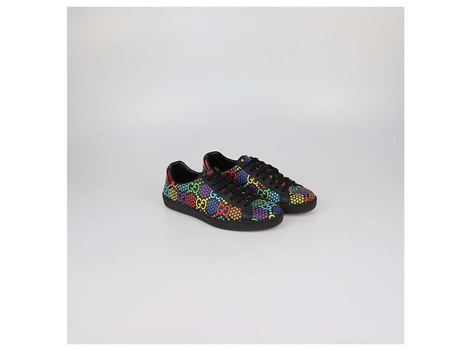Sneaker Psychadelic Ace Gucci in canvas rivestito GG multicolore - vista 2