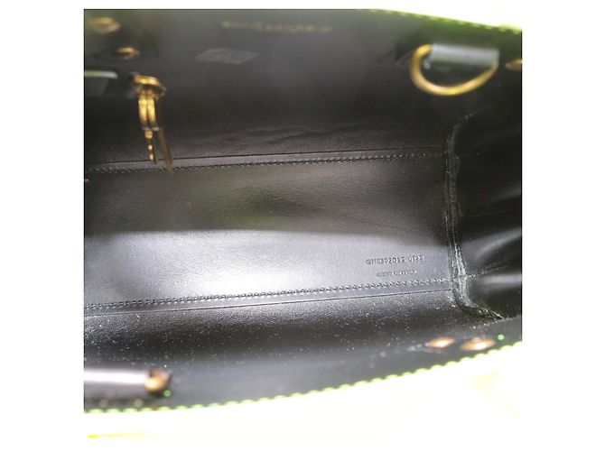Saint Laurent Sac De Jour Tote Nano Classic in pelle verde neon - vista 7