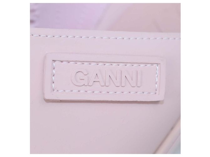 Mules City in gomma rosa Ganni - vista 6