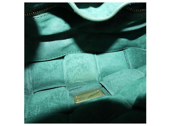 Bottega Veneta Green Intreccio Suede Padded Cassette Chain Bag Grün - Ansicht 6