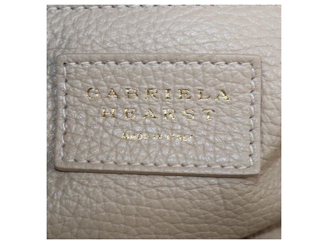 Clutch Phoebe in pelle beige Gabriela Hearst - vista 6