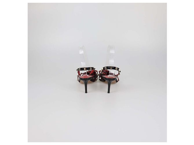 Décolleté Slingback Alcove Rockstud in mesh nero e pelle verniciata Valentino - vista 5