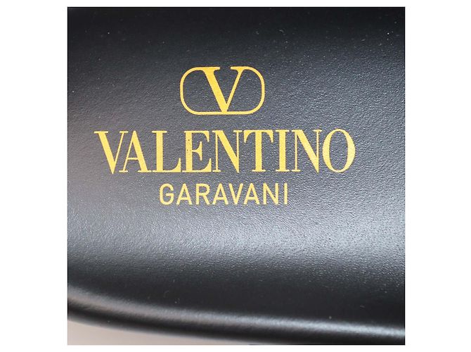 Sandali bassi VLogo in pelle nera Valentino Nero - vista 6