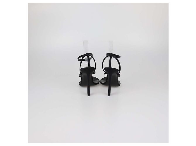 Sandales à bride à la cheville Nadja en satin noir Saint Laurent - vue 5