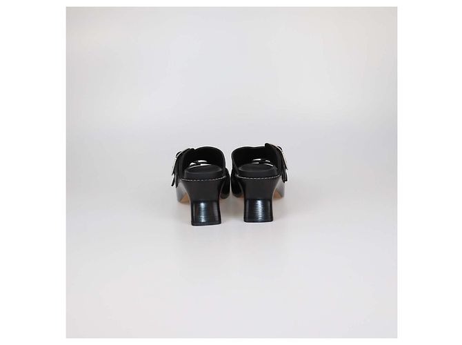 Sandali Ease in pelle nera con doppia fibbia Loewe Nero - vista 5