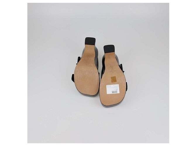 Sandali Ease in pelle nera con doppia fibbia Loewe Nero - vista 7