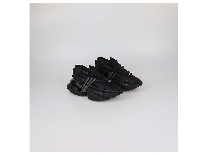 Sneakers basse Balmain Unicorn in neoprene e gomma nere Nero - vista 2