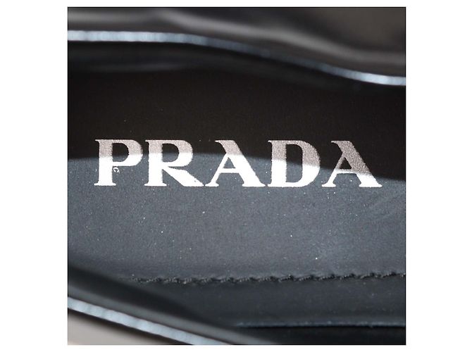Mocassini platform Monolith Prada in pelle spazzolata nera Nero - vista 6