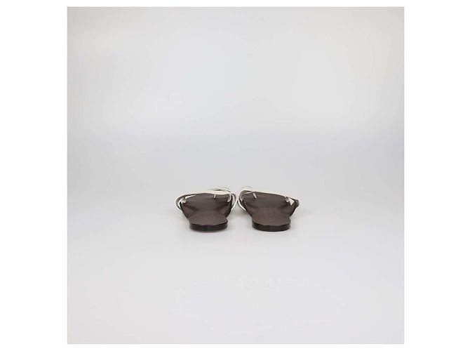 Sandali bassi Kris in pelle White/Brown The Row - vista 5