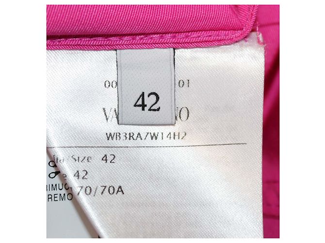 Falda midi acampanada Valentino en mezcla de algodón fucsia Rosa - vista 6