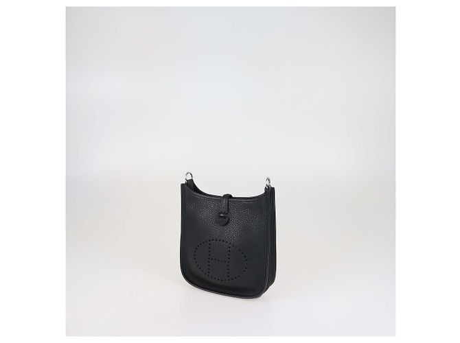 Hermès Borsa Evelyne TPM in pelle Clemence nera Hermes Nero - vista 3