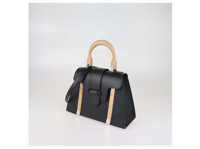 Borsa Goyard Saigon PM in pelle nera Nero - vista 2