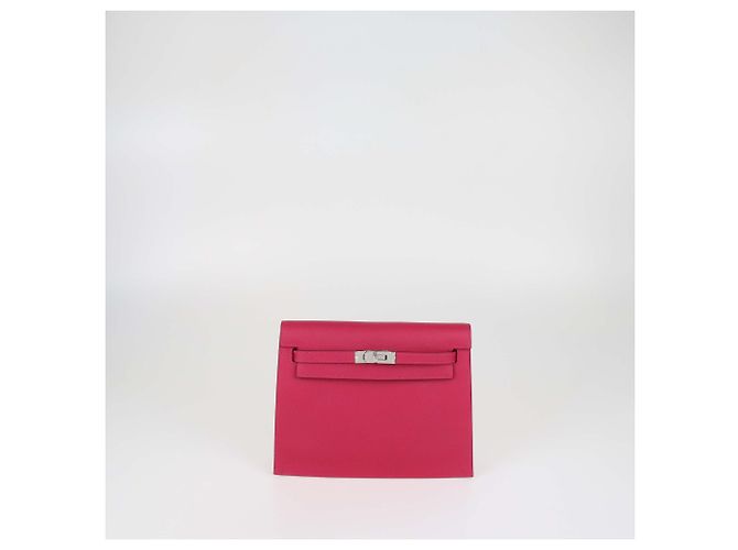 Hermès Borsa a tracolla Hermes Kelly Danse in pelle Evercolor Framboise Rosa - vista 2