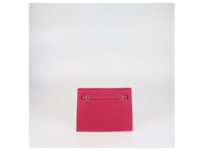 Hermès Borsa a tracolla Hermes Kelly Danse in pelle Evercolor Framboise Rosa - vista 4
