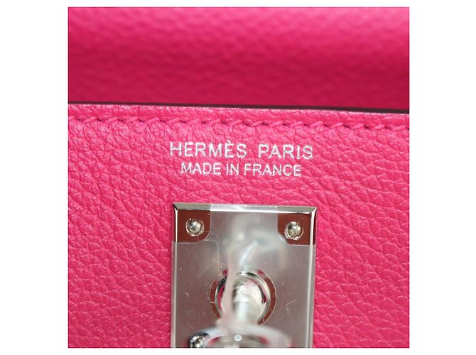 Hermès Borsa a tracolla Hermes Kelly Danse in pelle Evercolor Framboise Rosa - vista 5