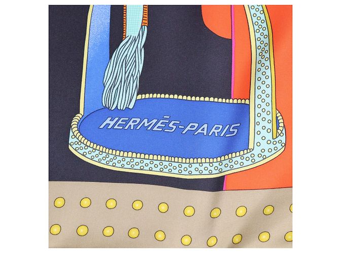 Hermès Selle De Dignitaire Seidentuch multicolor 90 Mehrfarben - Ansicht 3