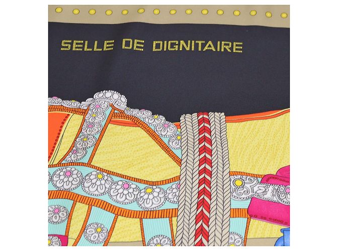 Hermès Selle De Dignitaire Seidentuch multicolor 90 Mehrfarben - Ansicht 4
