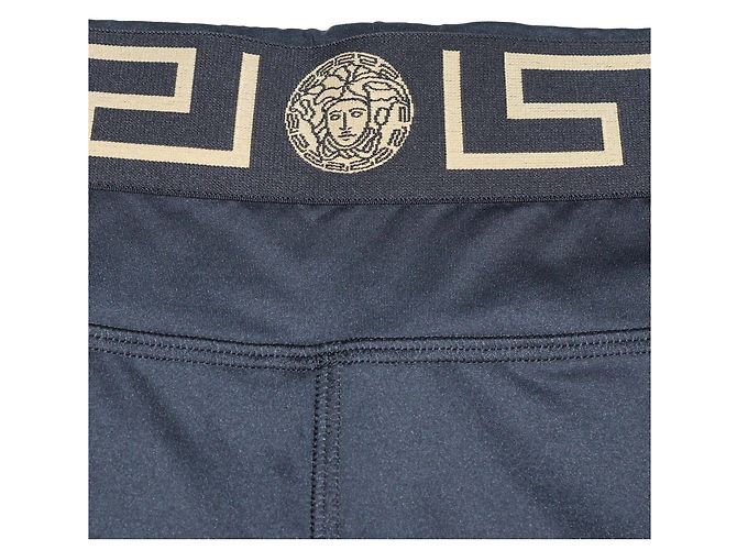 Versace Polyamid-Trunks in Schwarz mit Greca Border Bund - Ansicht 3