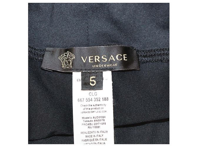 Versace Polyamid-Trunks in Schwarz mit Greca Border Bund - Ansicht 5