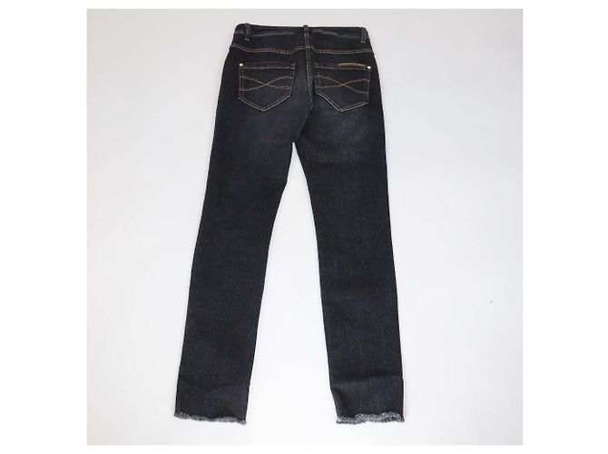 Brunello Cucinelli Vaqueros Extra Skinny de Denim Lavado Negro - vista 2