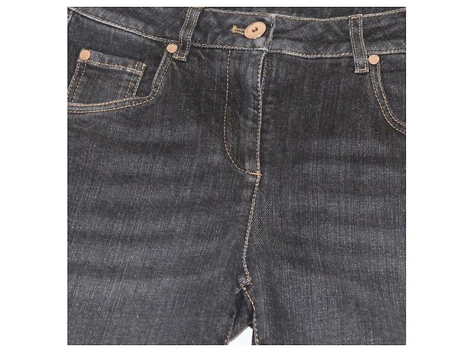 Brunello Cucinelli Vaqueros Extra Skinny de Denim Lavado Negro - vista 4