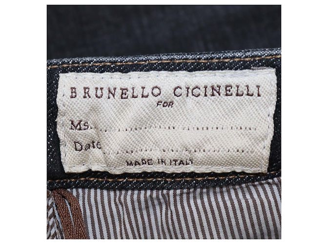 Brunello Cucinelli Vaqueros Extra Skinny de Denim Lavado Negro - vista 5
