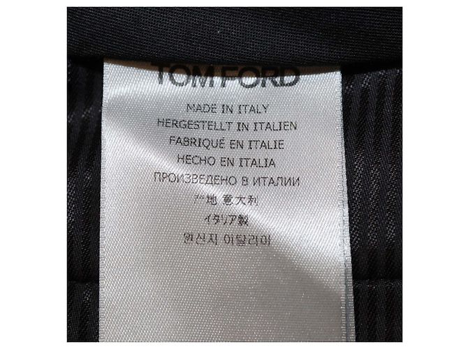 Pantalón acampanado de lana a rayas diplomáticas blanco/negro Tom Ford - vista 6