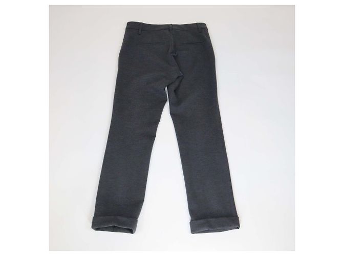 Pantalones de pierna recta de lana gris oscuro Brunello Cucinelli Gris antracita - vista 2