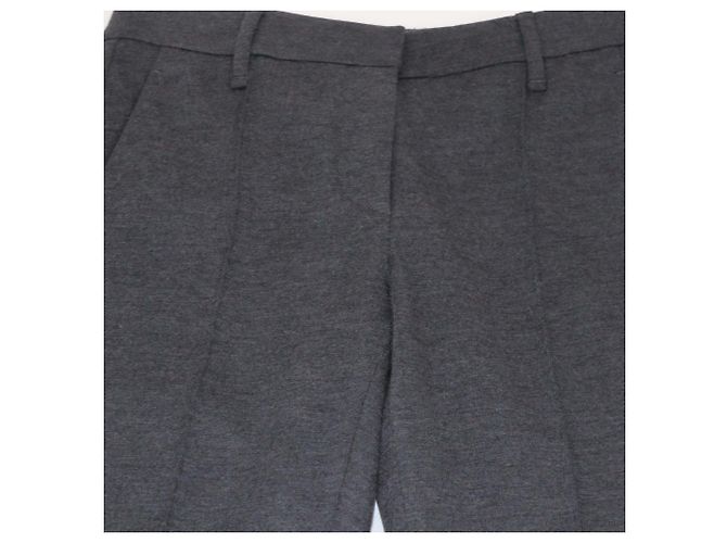 Pantalones de pierna recta de lana gris oscuro Brunello Cucinelli Gris antracita - vista 4