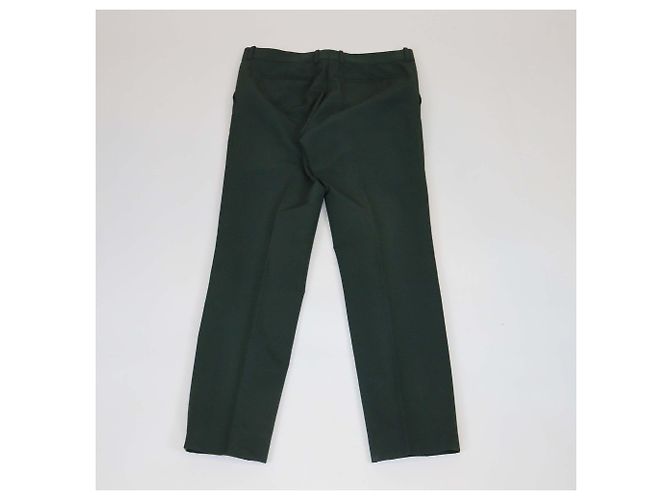 Céline Pantalones Celine de mezcla de algodón verde kaki con bolsillos frontales - vista 2