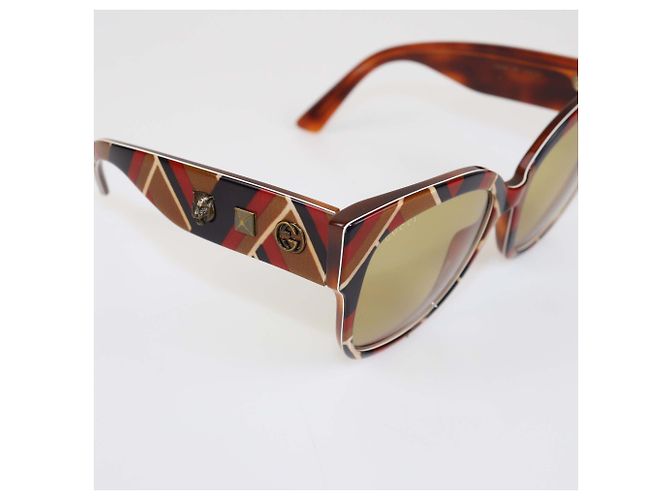 Gucci Multicolor Square Oversized Sunglasses Multiple colors - view 6