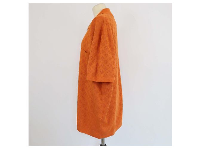Polo a maniche corte Louis Vuitton Orange Monogram Pointelle Arancione - Ansicht 2