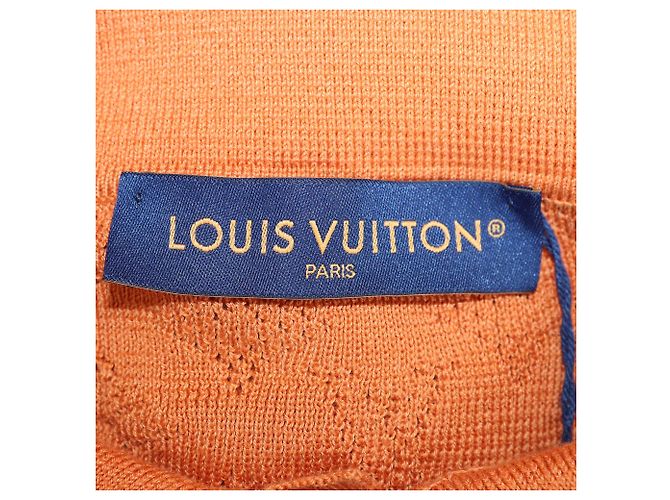 Polo a maniche corte Louis Vuitton Orange Monogram Pointelle Arancione - Ansicht 5