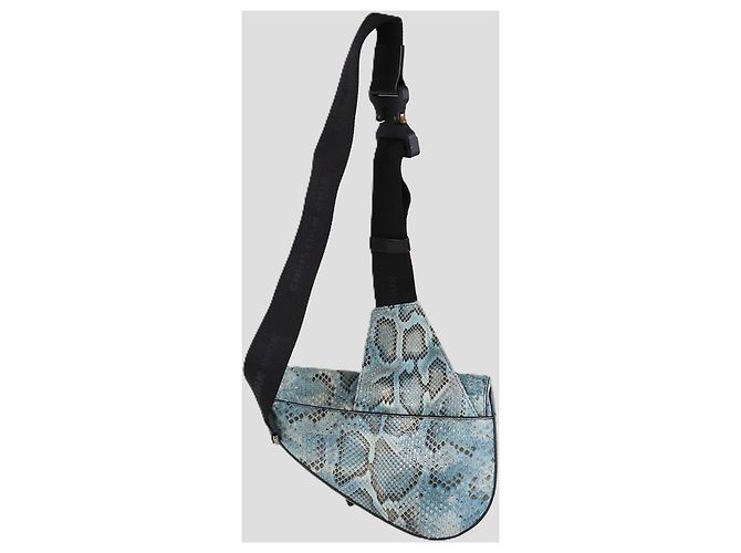Christian Dior Dior Homme Blue Python Saddle Bag - view 3