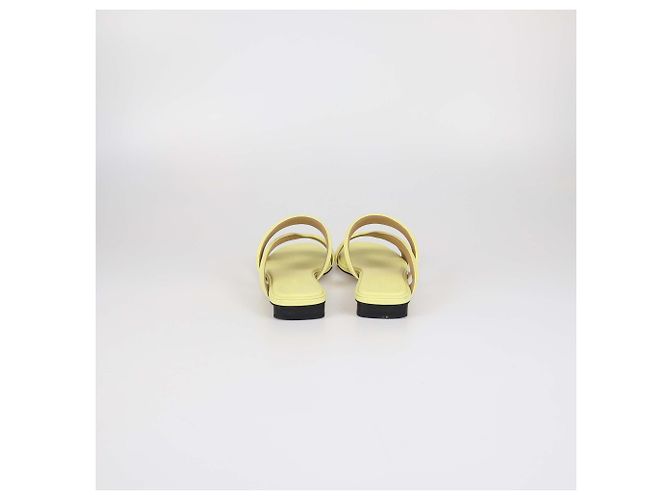 Bottega Veneta The Band Flat Slide in pelle Lime D'oro - vista 5