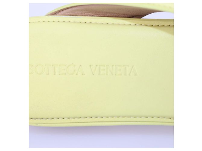 Bottega Veneta The Band Flat Slide in pelle Lime D'oro - vista 6