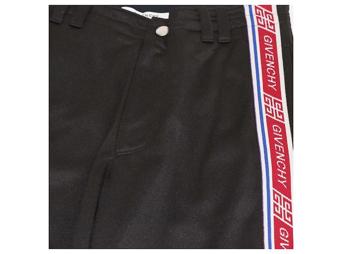 Pantaloni Givenchy in jersey nero con logo e bande laterali - vista 4