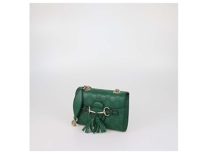 Borsa a tracolla mini Emily in pelle Green Guccissima di Gucci Verde - vista 2