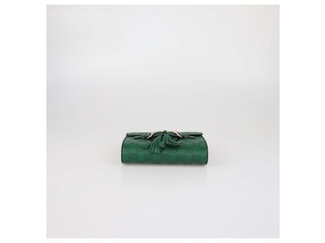 Borsa a tracolla mini Emily in pelle Green Guccissima di Gucci Verde - vista 4