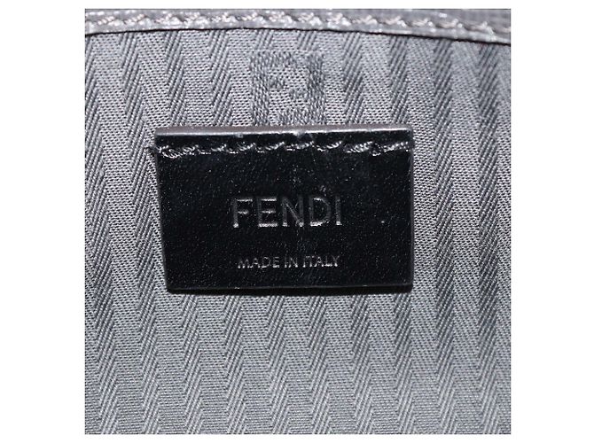 Clutch Sobre 2Jours de piel gris/amarillo Fendi - vista 5