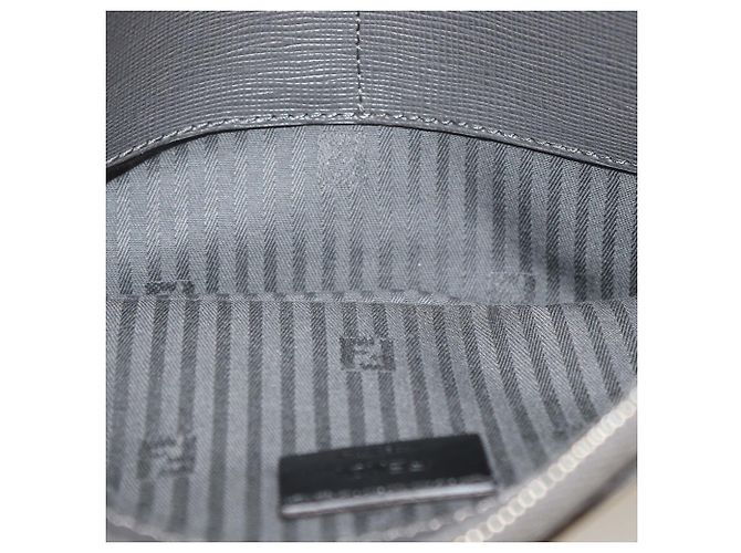 Clutch Sobre 2Jours de piel gris/amarillo Fendi - vista 6