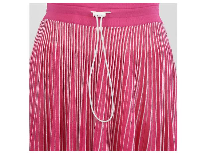 Falda midi plisada a rayas rosa Valentino - vista 4