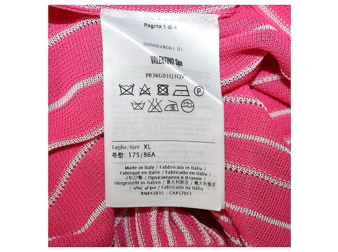 Falda midi plisada a rayas rosa Valentino - vista 6
