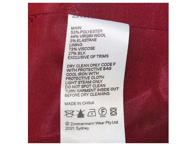 Zimmermann Multicolor Wool Blend Checked Single Breasted Blazer & Trouser Set Multiple colors - view 6
