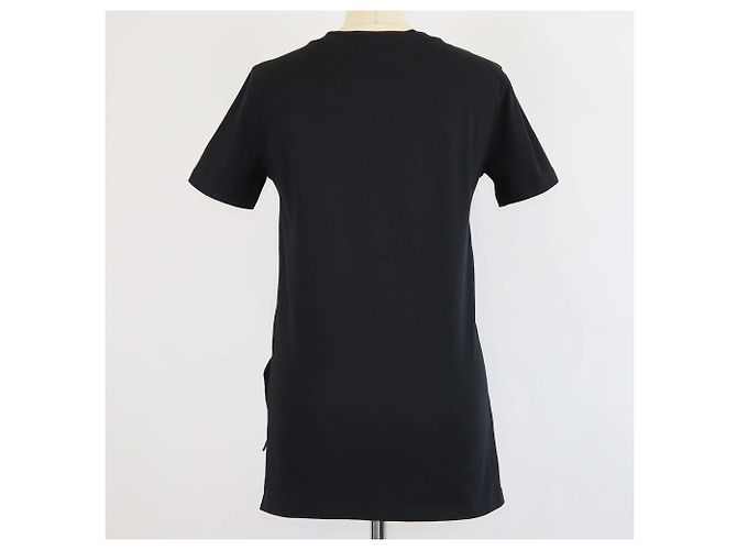 Camiseta de cuello redondo en algodón negro con estampado de logo Moschino Couture - vista 3