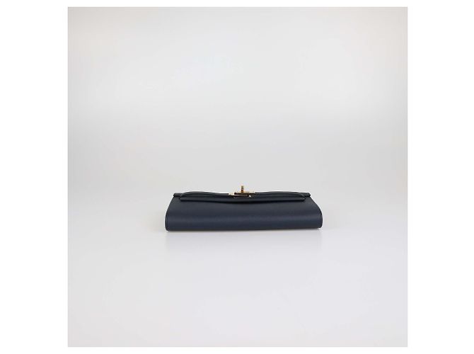 Hermès Portafoglio Hermes Indigo Epsom Leather Kelly Classique To Go Blu - vista 5