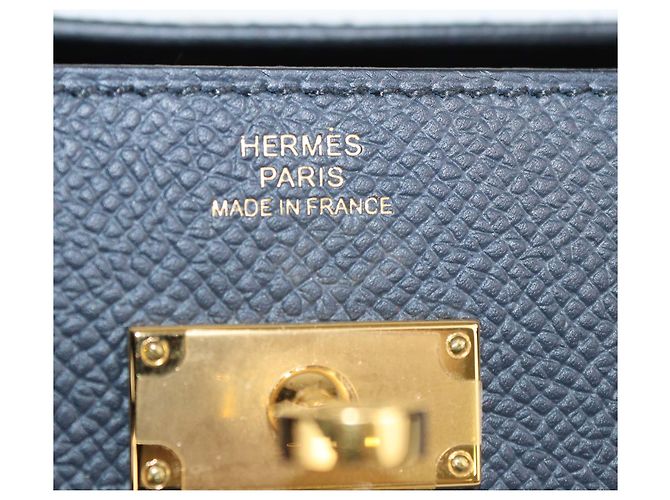 Hermès Portafoglio Hermes Indigo Epsom Leather Kelly Classique To Go Blu - vista 6
