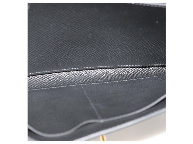 Hermès Portafoglio Hermes Indigo Epsom Leather Kelly Classique To Go Blu - vista 7