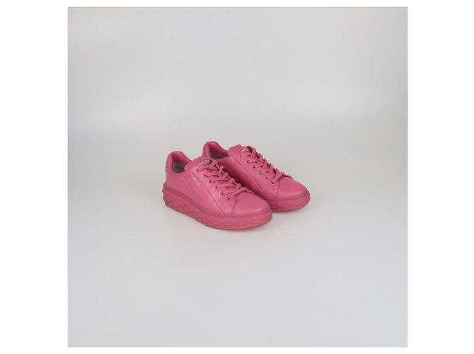 Sneakers basse Jimmy Choo Candy Pink Leather Diamond Light Maxi/F Rosa - vista 2
